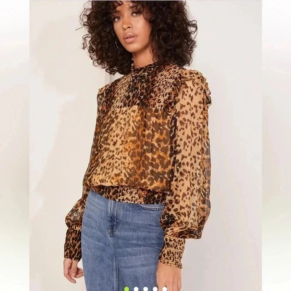 FREE PEOPLE | Roma Animal-Print Top - Picture 2 of 12